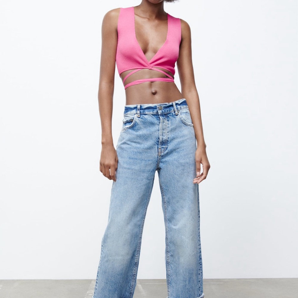Zara Knotted waist knit top